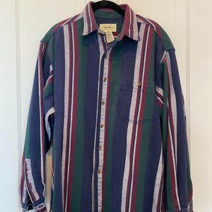 Great Vintage Eddie Bauer Woven Button Down sz L